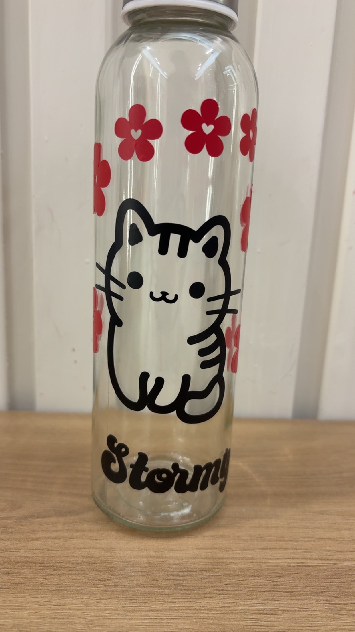 Customizable vinyl water bottle